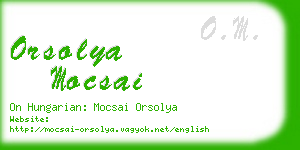 orsolya mocsai business card